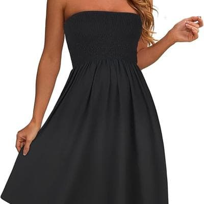 Summer Dresses for Women Strapless Off Shoulder 1