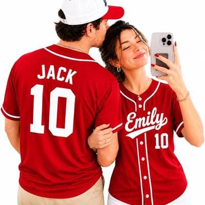 Custom Baseball Jersey with Name and Number 1