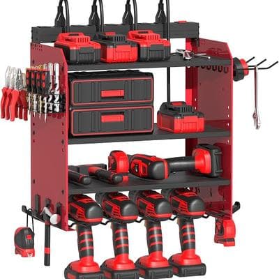 Power Tool Organizer Wall Mount with Charging 1