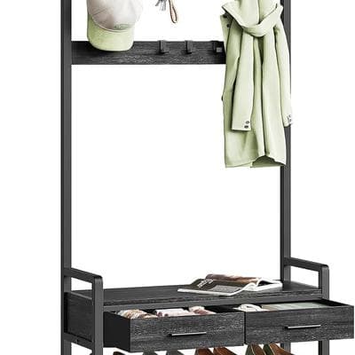 VASAGLE Hall Tree with Bench and Shoe 1
