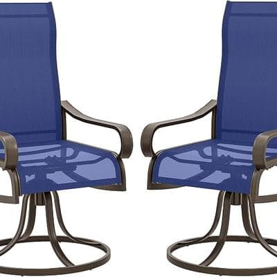 Outsunny 2Piece Swivel Patio Dining Chairs 360° 1