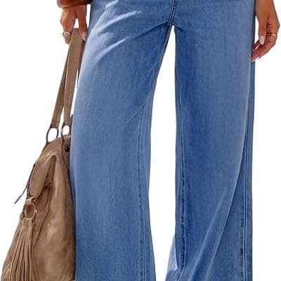 PRETTYGARDEN Womens Wide Leg Jeans High Waisted 1