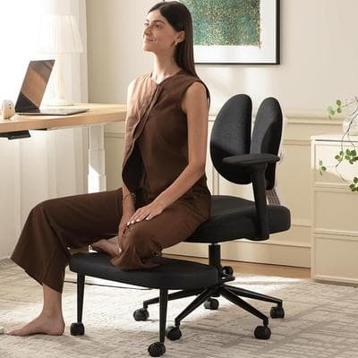AreShark Criss Cross Office Chair with Armrest 1