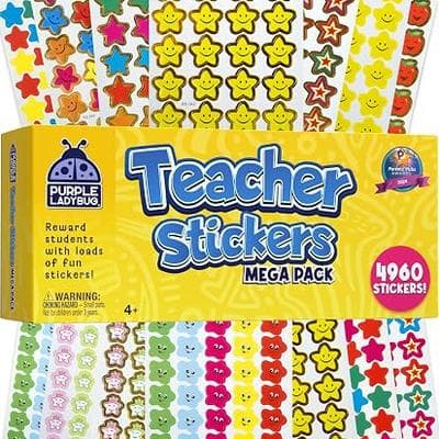 PURPLE LADYBUG 4960 Teacher Stickers Mega Value 1