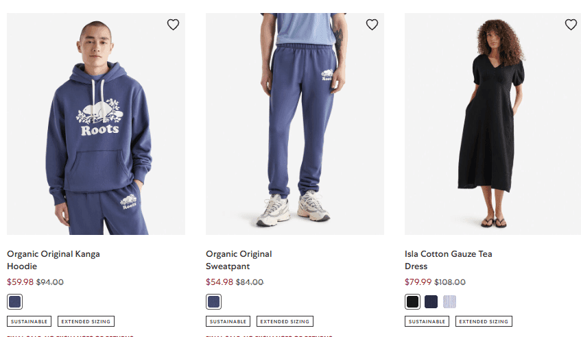 Roots Summer sale 1