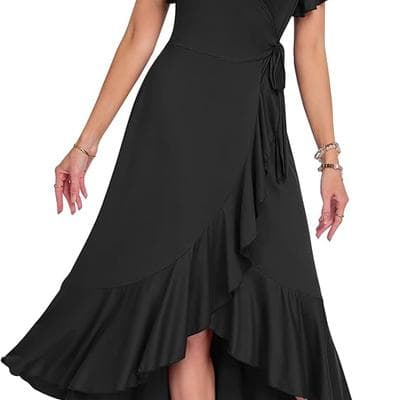 AUSELILY Womens Summer Wrap Midi Dresses for 1