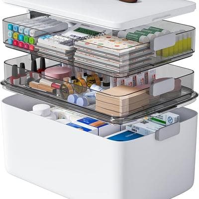 MOPUP 3 Tier Medicine Storage Box Organizer 1