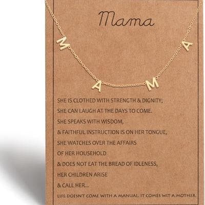 Mama Necklace for Women New Mom to 1