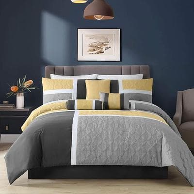 Chezmoi Collection Upland 7Piece Quilted Patchwork Comforter 1