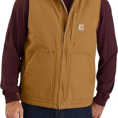 Carhartt mens Sherpa Lined Mockneck Vest 1