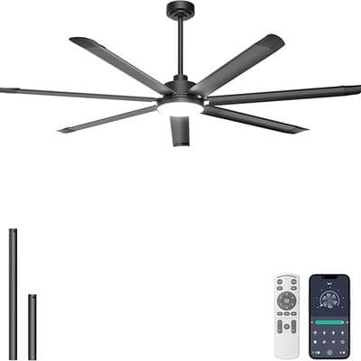 Ohniyou 72 Inch Ceiling Fans with Lights 1