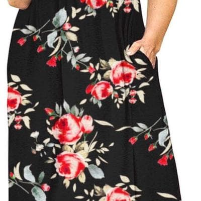 WNEEDU Womens Plus Size Maxi Dresses Summer 1