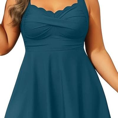 Aqua Eve Plus Size Swim Dress 1