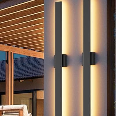 Aipsun 2 Packs Black Outdoor Wall Light 1