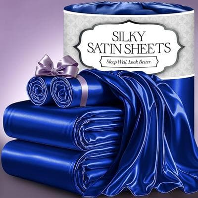 DECOLURE Satin Bed Sheets 4 Piece 1
