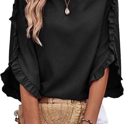 EVALESS 3/4 Length Sleeve Tops for Women 1