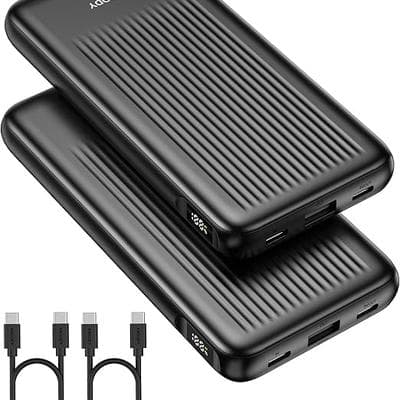 2Pack 10000mAh Power Bank Fast Charging 1