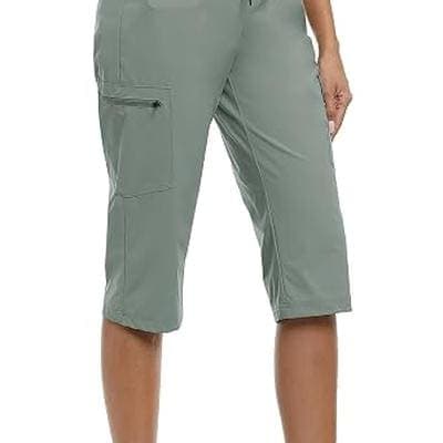 MoFiz Capri Pants for Women Lightweight Ice 1