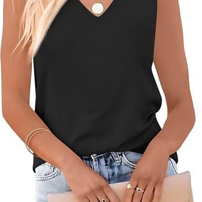 AISEW Womens Sleeveless V Neck Tank Tops 1