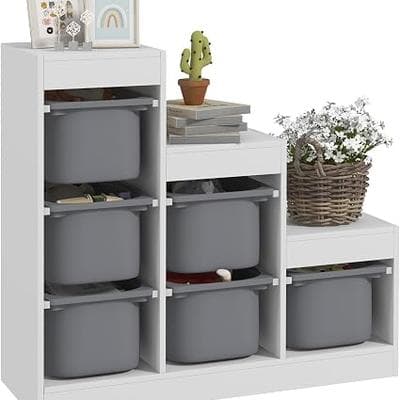 Qaba Toy Storage Organizer with 6 Plastic 1