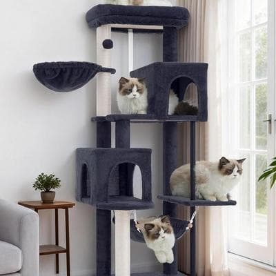 Gitelsnour Cat Tree Tower with Sturdy Steel 1