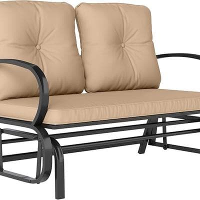 Outsunny 2Person Outdoor Glider Chair Steel Frame 1