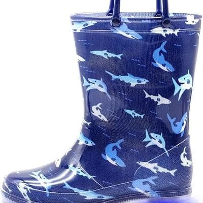 Toddler Kids LightUp Rain Boots Waterproof 1