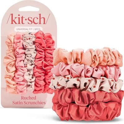 Kitsch UltraPetite Satin Scrunchies for Women 5pcs 1