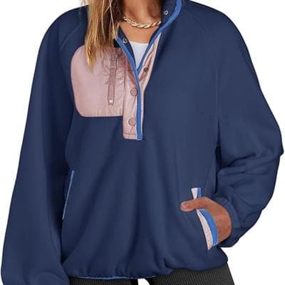 Dokotoo Sweatshirt for Women Oversized Fuzzy Fleece 1