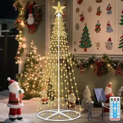 Prelit Christmas Cone Tree with Lights 1