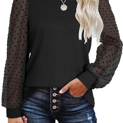WIHOLL Women Tops Long Sleeve Shirts Fall 1
