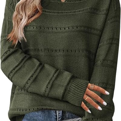Zeagoo Womens Sweaters Cute Long Sleeve Off 1